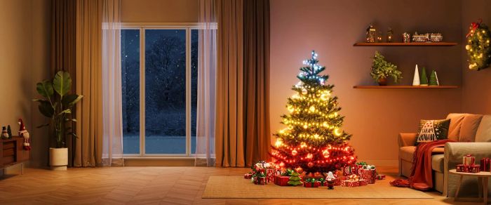 Гірлянда Smart LED Govee H80C4 Christmas String Lights 2, RGBWIC, 20м, кабель прозорий