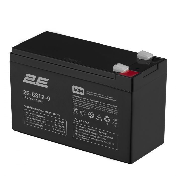 Акумуляторна батарея 2E GS, 12В, 9А•год, AGM