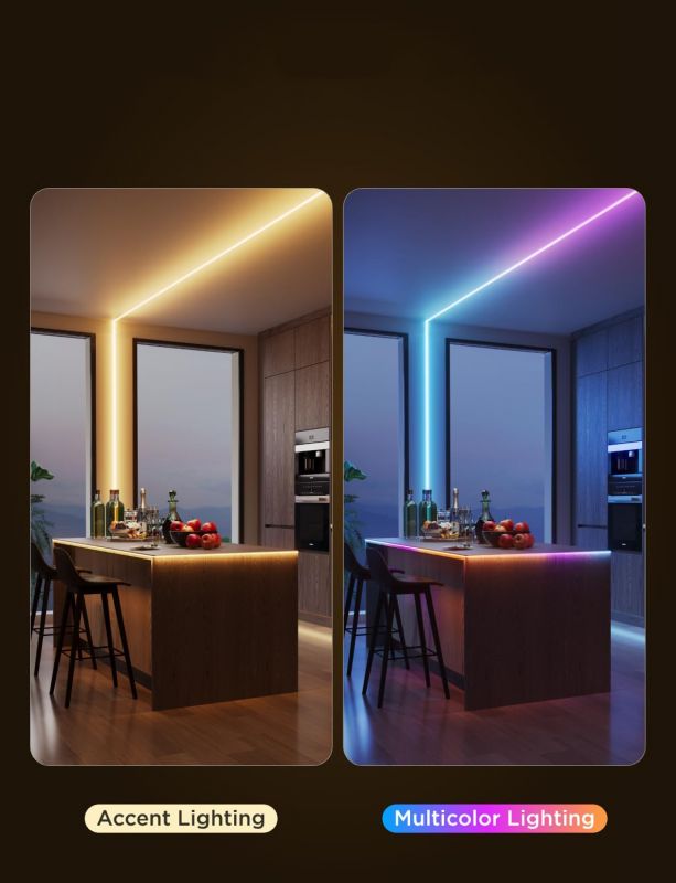 Стрічка світлодіодна розумна Govee H61E5 COB Strip Light Pro, 3м, RGBIC+W, WI-FI/Bluetooth, білий