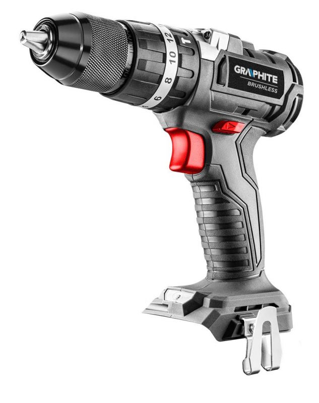 Шурупокрут-дриль акумуляторний GRAPHITE Energy+ 18В безщітковий 58Нм 3 швидкості 0-500·0-1700об·хв 1.21кг без АКБ та ЗП