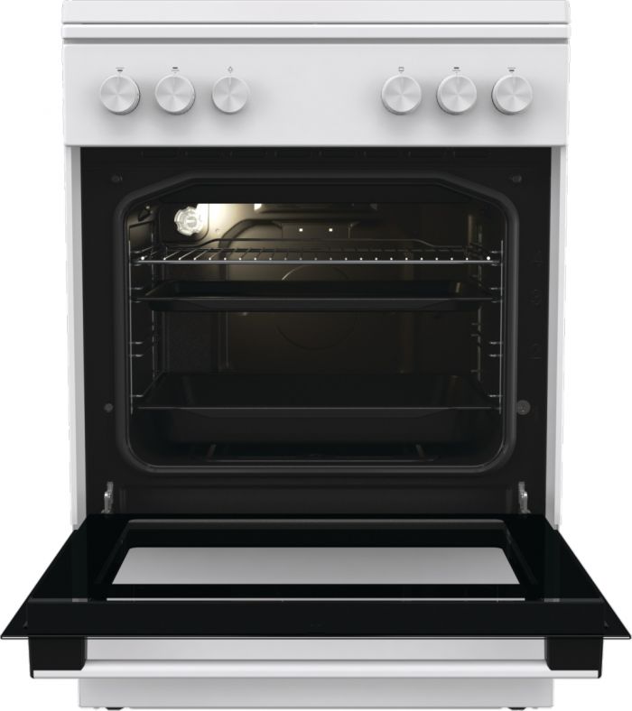 Плита Gorenje  газова, 72л, 60x60см, емальовані, з кришкою, білий