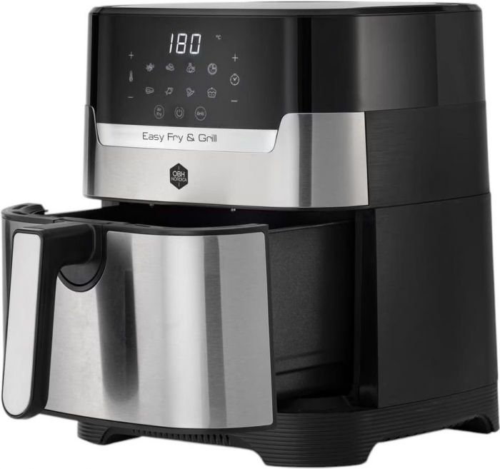 Мультипіч OBH Nordica EasyFry&Grill, 1550Вт, чаша-4.2л, сенсорне керув., від 40°C до 200°C, пластик, чорно-сірий