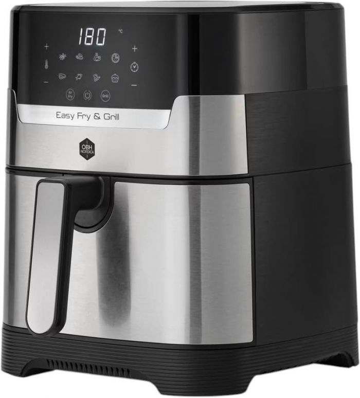 Мультипіч OBH Nordica EasyFry&Grill, 1550Вт, чаша-4.2л, сенсорне керув., від 40°C до 200°C, пластик, чорно-сірий