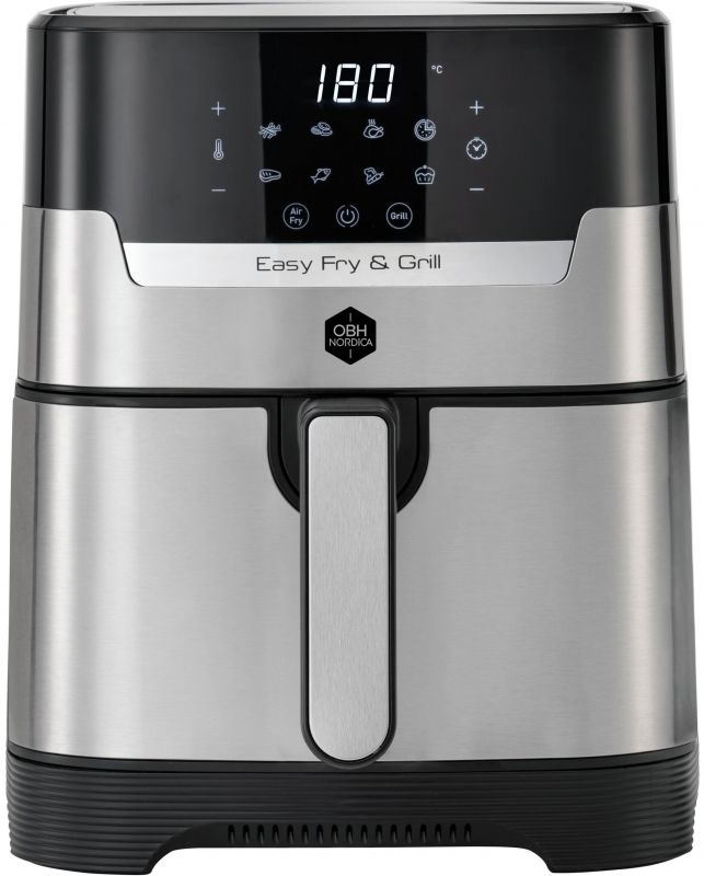 Мультипіч OBH Nordica EasyFry&Grill, 1550Вт, чаша-4.2л, сенсорне керув., від 40°C до 200°C, пластик, чорно-сірий