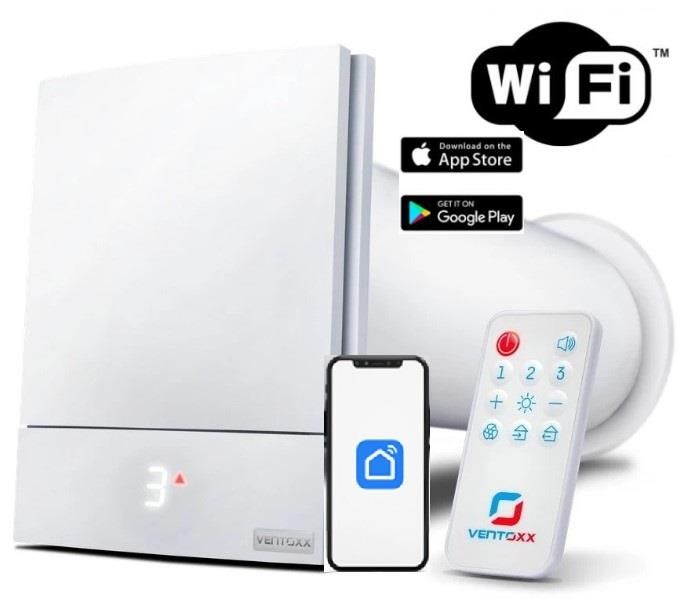 Рекуператор Ventoxx Harmony Smart 0,5м пульт дистанційного керування Wi-Fi LED-індикація пластикова решітка