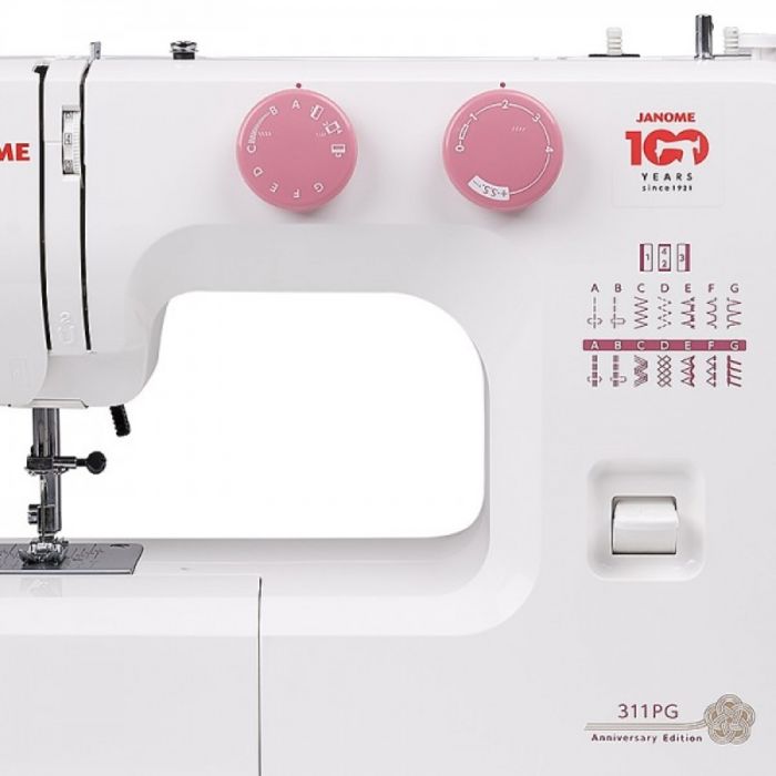 Швейна машина JANOME 311PG, електромех., 60Вт, 15 шв.оп., петля напівавтомат, білий