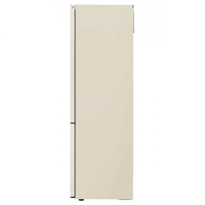 Холодильник LG з нижн. мороз., 203x60х68, холод.відд.-277л, мороз.відд.-110л, 2дв., А++, NF, інв., диспл зовн., зона св-ті, бежевий