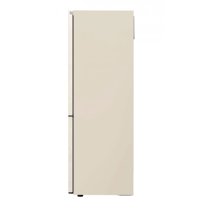 Холодильник LG з нижн. мороз., 186x60х68, холод.відд.-234л, мороз.відд.-110л, 2дв., А++, NF, інв., диспл зовн., Metal Fresh, бежевий