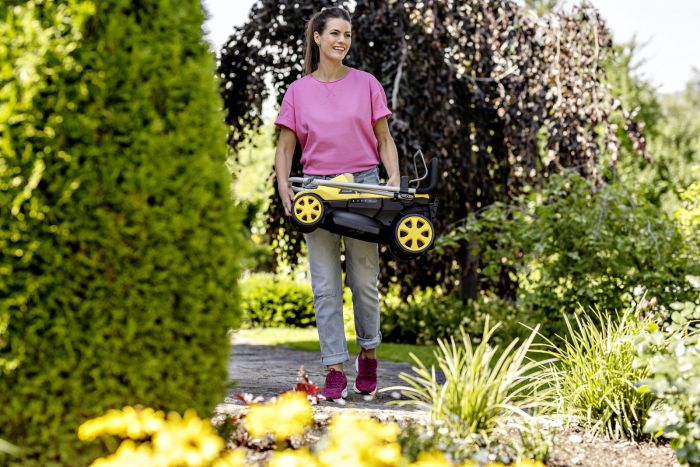 Газонокосарка акумуляторна Karcher LMO 34-18 Dual 18В 34см 25-60мм