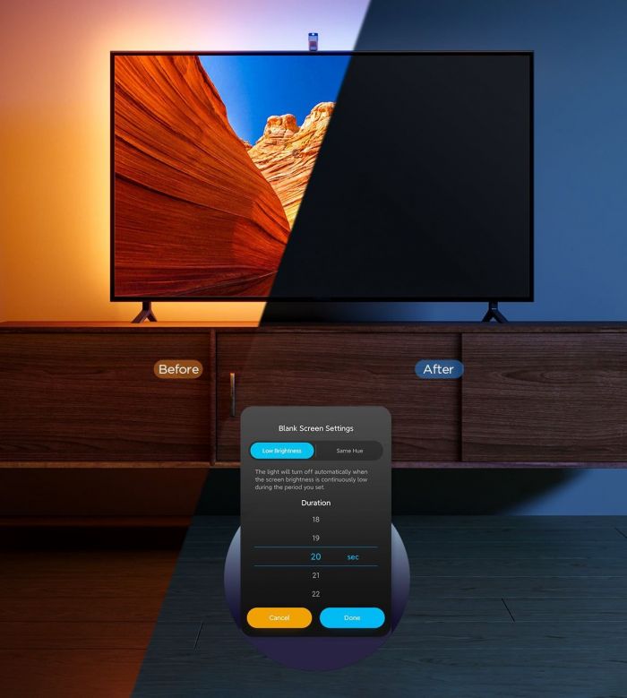 Набір адаптивного підсвічування Govee H6097 Backlight 3 Lite 40-50', RGBICW, WI-FI/Bluetooth, чорний