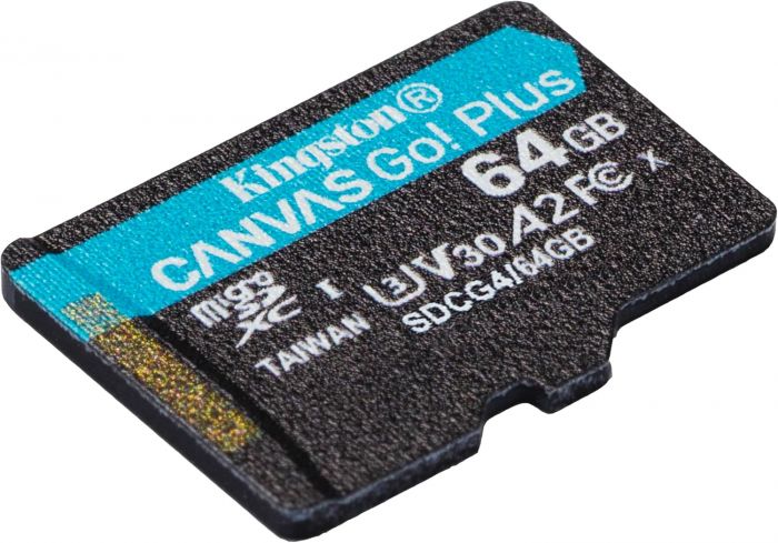 Карта пам'яті Kingston microSD   64GB C10 UHS-I U3 A2 V30 R200MB/s