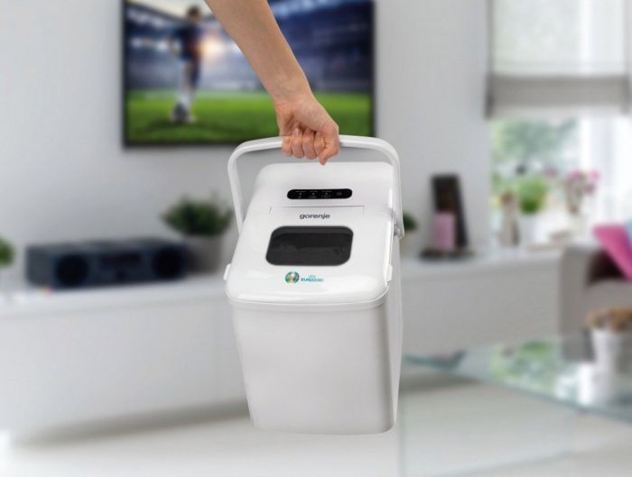 Льодогенератор побутовий Gorenje, 12кг/добу, 1.8л, дисплей, білий