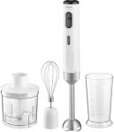 Блендер Sencor заглибний Accu technology, 200Вт, 3в1, чаша-800мл, безпровідний, USB-C, біло-сірий