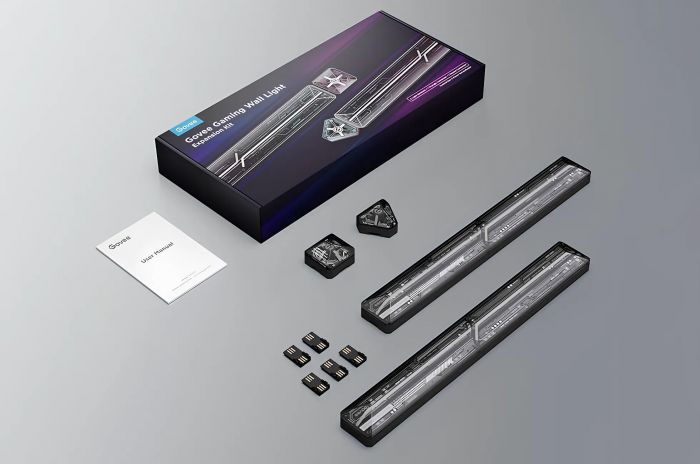 Набір настінних світильників Govee H1063 Gaming Wall light Expansion Kit, 2шт, RGBIC, WI-FI/Bluetooth, фіолетовий