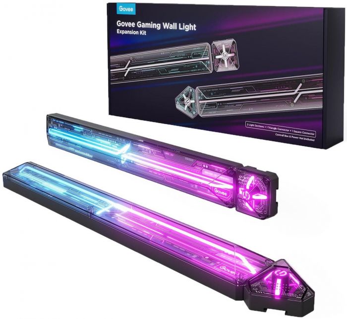 Набір настінних світильників Govee H1063 Gaming Wall light Expansion Kit, 2шт, RGBIC, WI-FI/Bluetooth, фіолетовий