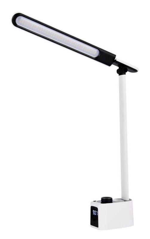 Лампа настільна Panan Clock 8Вт 3000К 4000К 6500К 2USB з димером білий