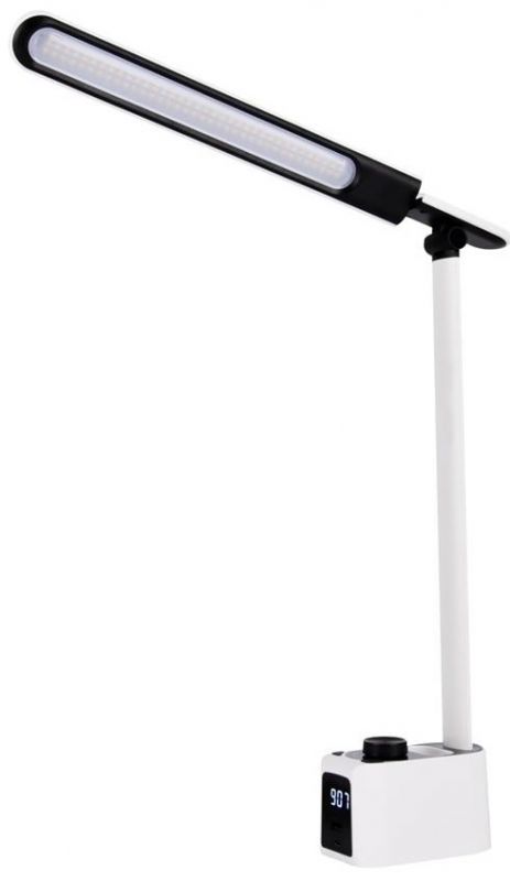 Лампа настільна Panan Clock 8Вт 3000К 4000К 6500К 2USB з димером білий