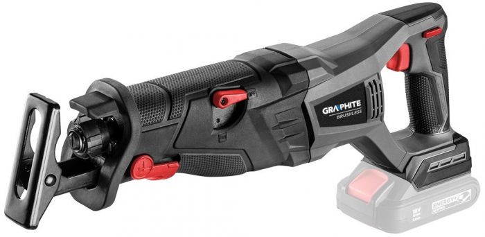 Пила шабельна акумуляторна GRAPHITE Energy+ 18В безщітковий пропил 120мм хід 28мм 2.64кг без АКБ та ЗП