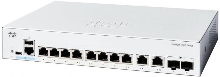 Комутатор Cisco Catalyst 1300 8xGE, Ext PS, 2x1G Combo