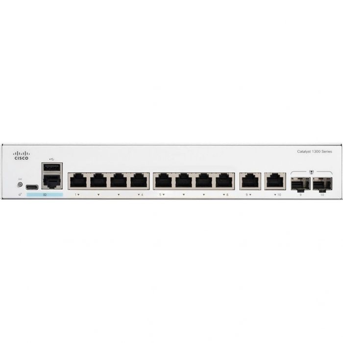 Комутатор Cisco Catalyst 1300 8xGE, Ext PS, 2x1G Combo