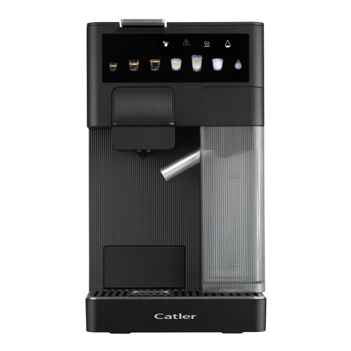 Кавоварка Catler капсульна Renzo 1.6л, капсули, мелена кава, сенсорне керування, автоматичний капучинатор, чорний