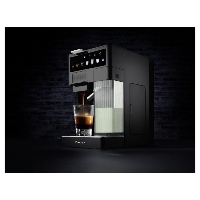 Кавоварка Catler капсульна Renzo 1.6л, капсули, мелена кава, сенсорне керування, автоматичний капучинатор, чорний