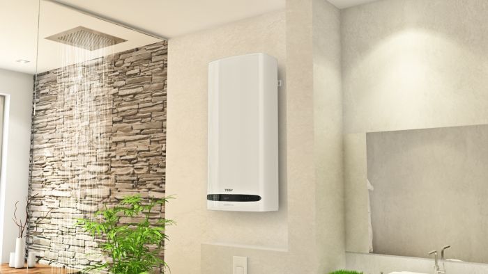 Водонагрівач електр. TESY Bellislimo Cloud плаский GCR 1002722 E31 ECW Wi-Fi, 100л, 2,2кВт, ун. монтаж, електр. кер-ння, B, білий