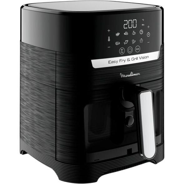 Мультипіч Moulinex Easy Fry&Grill Window, 1550Вт, чаша-4.2л, сенсорне керув., 8 програм, з віконцем, пластик, чорний
