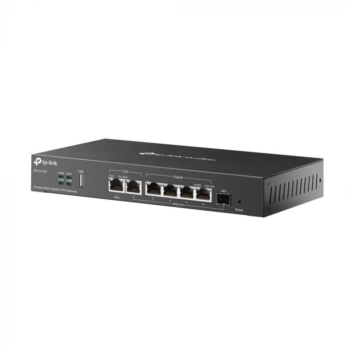 Мультисервісний Маршрутизатор TP-LINK ER707-M2, 1x2.5GE LAN, 1x2.5GE WAN/LAN, 4xGE LAN, 1xSFP WAN/LAN 1xUSB