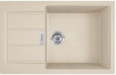 Мийка кухонна Franke Sirius 2 тектонайт, прямокут., з крилом, 780х500х200мм, чаша - 1, врізна, бежевий