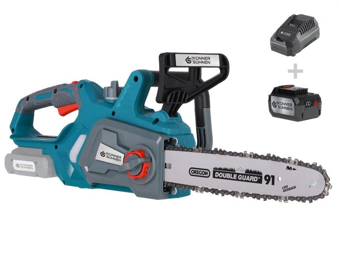 Пила ланцюгова акумуляторна Konner&Sohnen KS CS20V-12, 20В, акб 1?4А·год 3.5кг