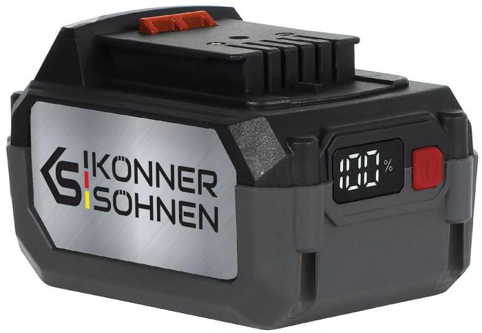 Газонокосарка акумуляторна Konner&Sohnen KS 43LM-40V 40В(20+20) акб 2х4А·год 43см 50л 25-75мм 15.5кг