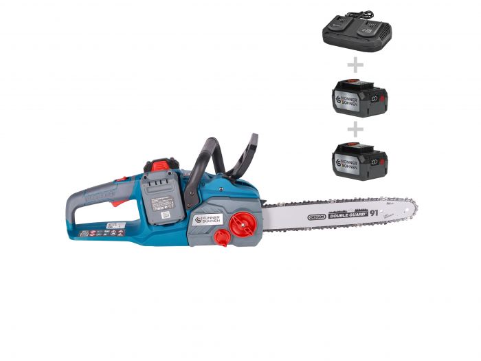 Пила ланцюгова акумуляторна Konner&Sohnen KS CS40V-16 40В(20+20В) акб 2?4А·год 40см 3.6кг