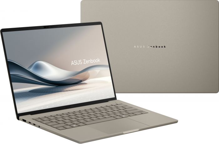 Ноутбук ASUS Zenbook A14 UX3407QA-QD202W 14" WUXGA OLED, Snapdragon X X1 26 100, 16GB, F512GB, UMA, Win11, Бежевий
