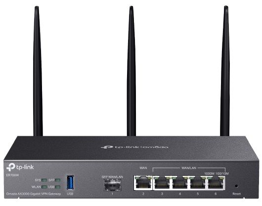 Мультисервісний Маршрутизатор TP-LINK ER706W AX3000 4xGE LAN/WAN, 1xGE WAN, 1xSFP, 1xUSB3.0