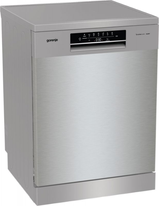 Посудомийна машина Gorenje, 16компл., A+++, 60см, дисплей, 3 кошика, AquaStop, сірий