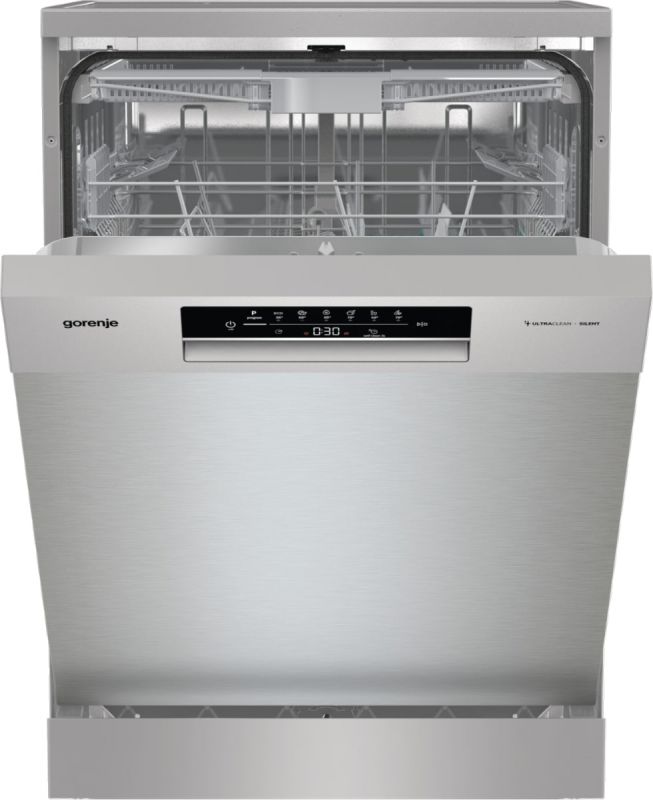 Посудомийна машина Gorenje, 16компл., A+++, 60см, дисплей, 3 кошика, AquaStop, сірий