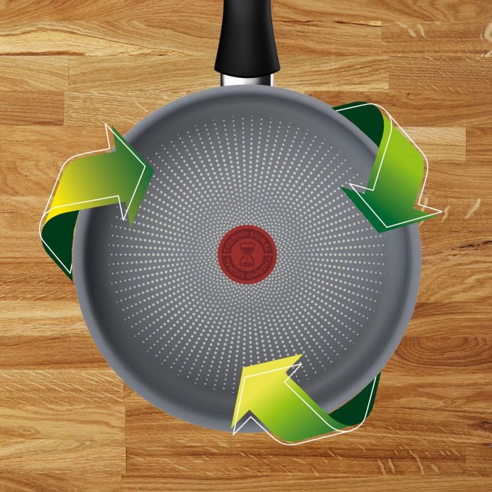 Сотейник Tefal Halo, 24см, з кришкою, алюміній, бакеліт, скло, сірий