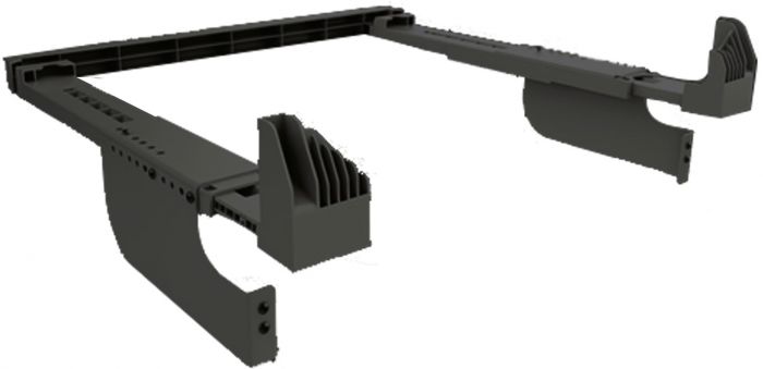 Комплект монтажний Beko для з'єднання пральної машини з сушильною машиною, 40-56 см, антрацит