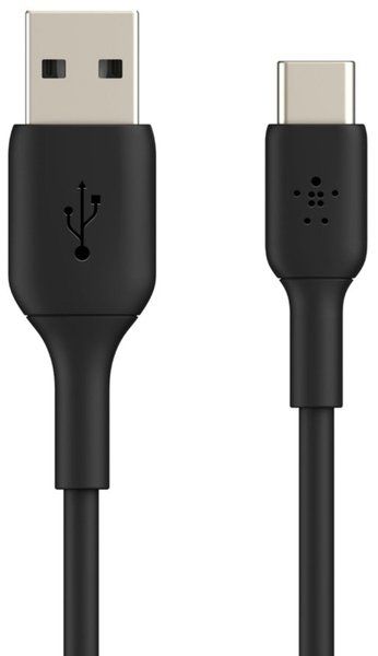 Кабель Belkin USB-A > USB-C заряджання/синхронізації 15Вт, 2м, PVC, чорний