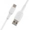 Кабель Belkin USB-A > USB-C заряджання/синхронізації 15Вт, 2м, PVC, білий