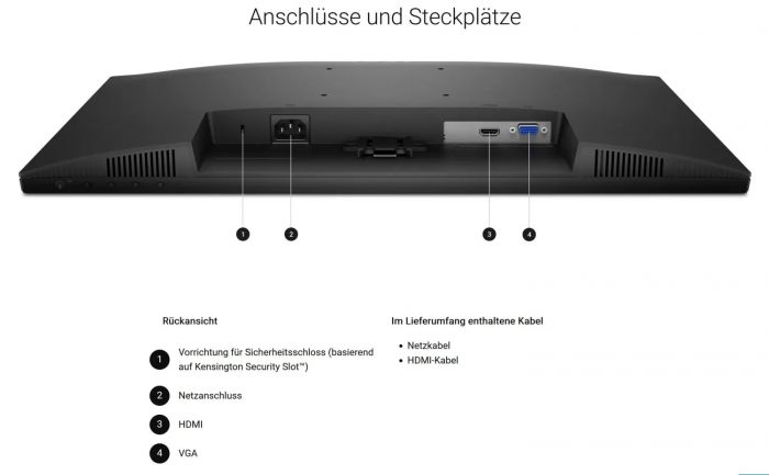 Монітор DELL 23.8" SE2425HM D-Sub, HDMI, IPS, 100Hz