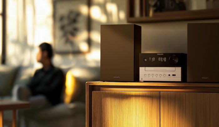 Мікросистема Philips TAM3205M2 20Вт, FM, CD, USB, Audio-in, Wireless