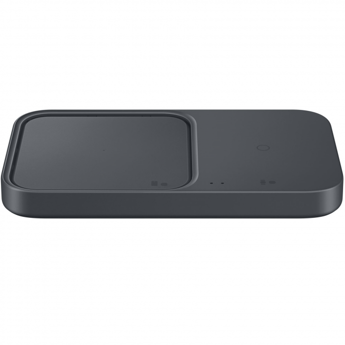 Зарядний пристрій бездротовий Samsung Duo 15Вт з блоком живлення, сірий темний