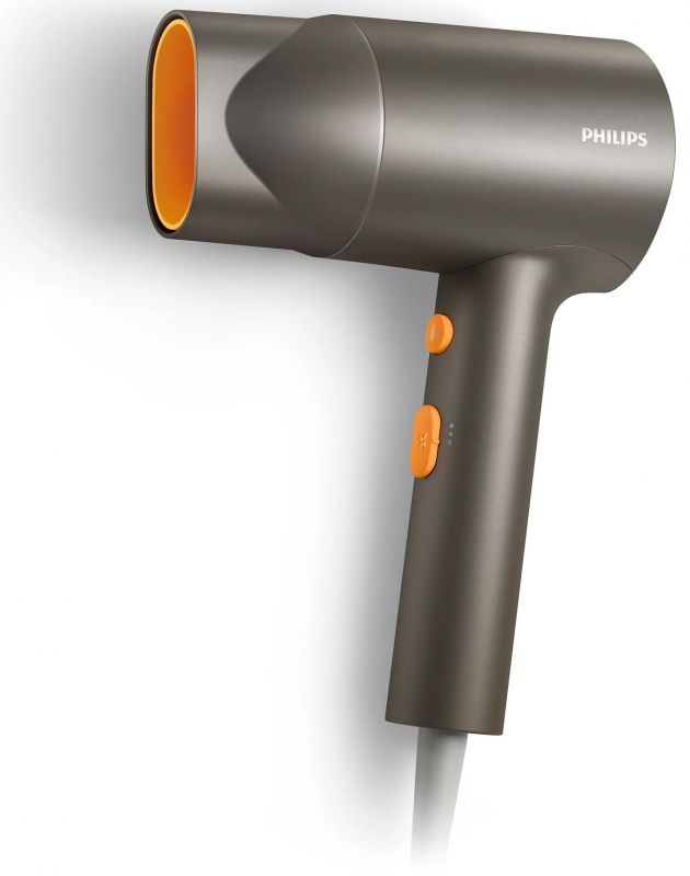 Фен Philips 3000 Series, 1600Вт, 2 режими, іонізація, сірий