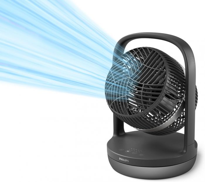 Вентилятор Philips настільний Series 3000, 22см, 27Вт, таймер, поворот 180, чорний