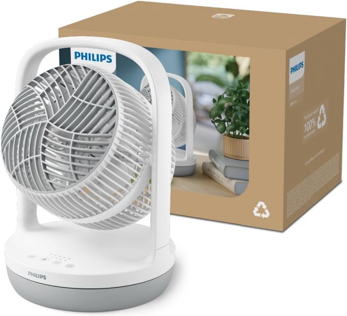 Вентилятор Philips настільний Series 2000, 22см, 28Вт, таймер, поворот 180, білий