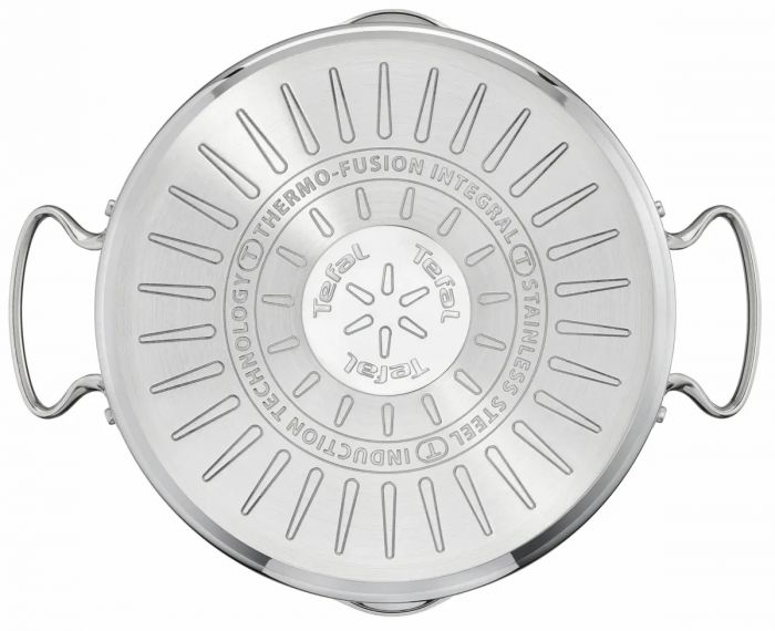 Каструля Tefal DUETTO+, 5л, з кришкою, нержавюча сталь, скло