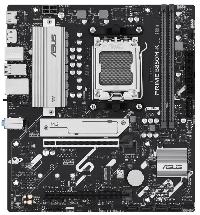 Материнcька плата ASUS PRIME B850M-K sAM5 B850 4xDDR5 M.2 HDMI DP mATX
