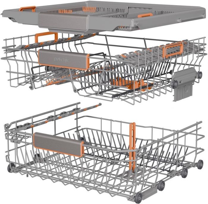 Посудомийна машина Gorenje вбудовувана, 16компл., A+++, 60см, інвертор,Wi-Fi, AquaStop, сенсорн.упр, 3и кошики, білий